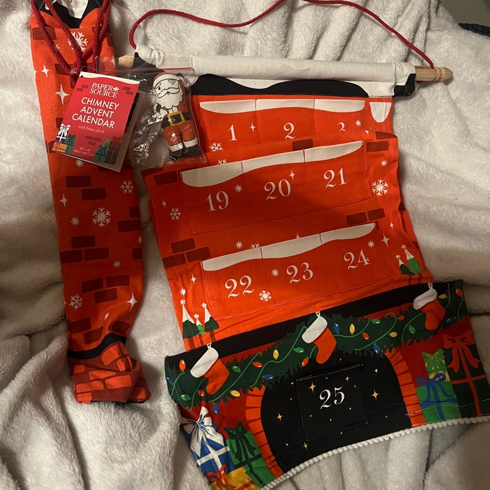 Fabric chimney Christmas ADVENT CALENDER (NEW)
